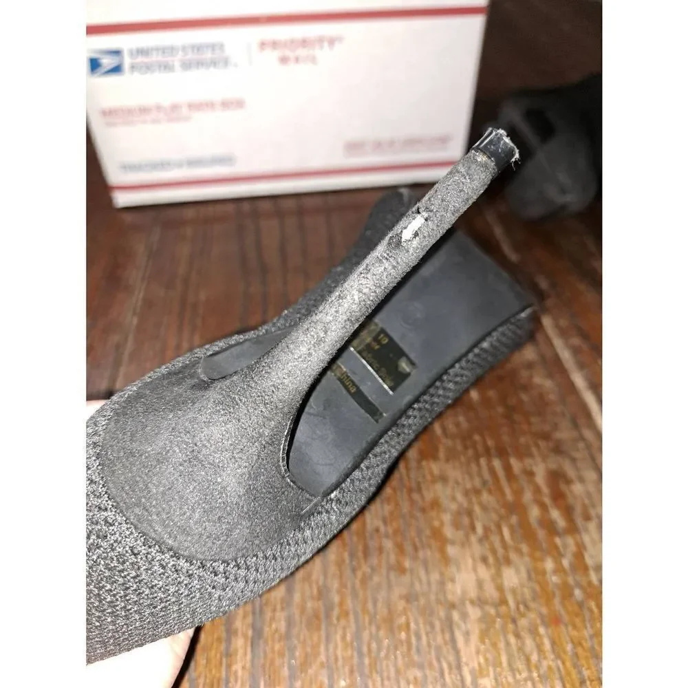10 Fashion Nova Mabely Black Textile Stiletto Pump High Heel Ankle Boot Booties
